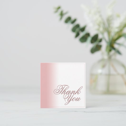 Vielen Dank Karte mit rosa Farbverlauf, Schreiben (Stehend Vorderseite)