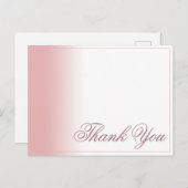 Vielen Dank Karte mit rosa Farbverlauf, Schreiben  (Vorne/Hinten)