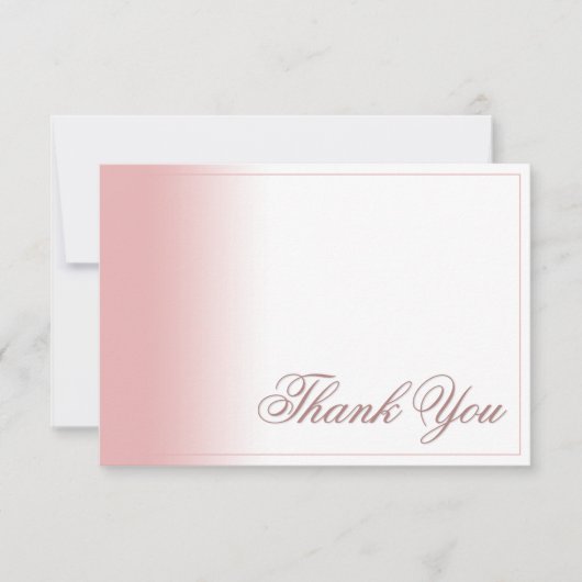 Vielen Dank Karte mit rosa Farbverlauf, Schreiben  (Vorderseite)