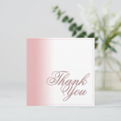 Vielen Dank Karte mit rosa Farbverlauf, Schreiben (Stehend Vorderseite)