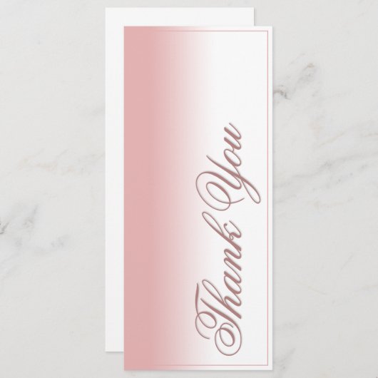 Vielen Dank Karte mit rosa Farbverlauf, Schreiben (Vorne/Hinten)