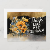 Vielen Dank Karte mit Sunflores (Vorne/Hinten)