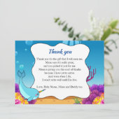 Vielen Dank Karte Narkahal unter dem Meeresgewohnh (Stehend Vorderseite)