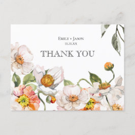 Vielen Dank Karte Postcard florale botanische Hoch