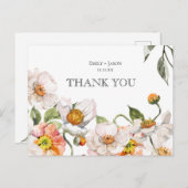 Vielen Dank Karte Postcard florale botanische Hoch (Vorne/Hinten)