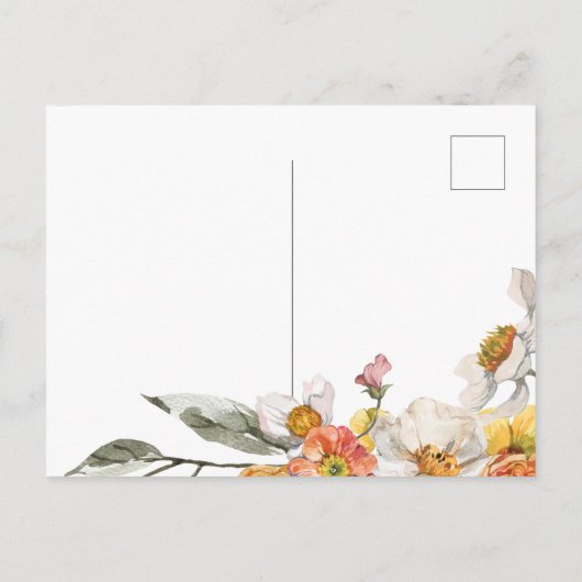 Vielen Dank Karte Postcard florale botanische Hoch (Rückseite)