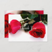 Vielen Dank Karte rote Rosen Hochzeit Set (Vorne/Hinten)