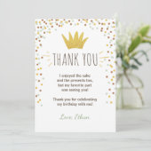 Vielen Dank Karte Wild Dinge Birthday Gold Boy Cro (Stehend Vorderseite)