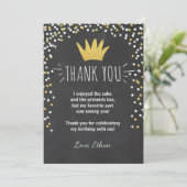 Vielen Dank Karte Wild Dinge Birthday Gold Boy Cro (Stehend Vorderseite)