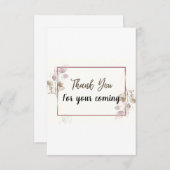 Vielen Dank Karten Aquarell eucalyptus Element. (Vorne/Hinten)