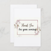 Vielen Dank Karten Aquarell eucalyptus Element. (Vorne/Hinten)