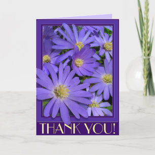 Vielen Dank Karten Blue Flowers Custom Grußkarte
