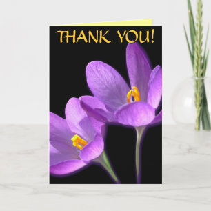 Vielen Dank Karten Crocus Blume Custom Grußkarte