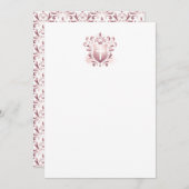 Vielen Dank Karten Dusty Pink Wappen & Cross (Vorne/Hinten)