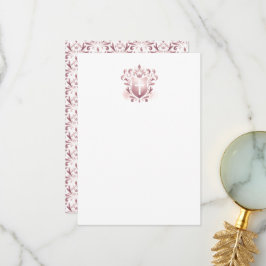 Vielen Dank Karten Dusty Pink Wappen & Cross