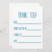 Vielen Dank Karten für Boys (Vorne/Hinten)