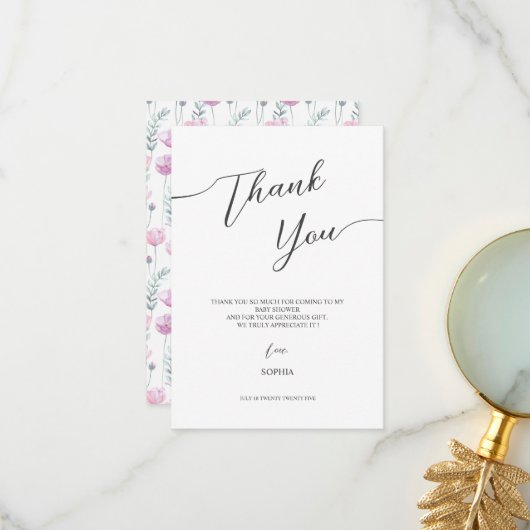 Vielen Dank Karten für Brautparty in einem moderne (Vorderseite/Rückseite Beispiel)