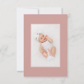 Vielen Dank Karten für die Taufe | Pink Floral Boh (Rückseite)