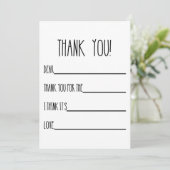 Vielen Dank Karten für Kinder (Stehend Vorderseite)