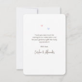 Vielen Dank Karten für Koala Gender Reveal Party. (Rückseite)