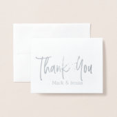 Vielen Dank Karten Hochzeit Paare Script Open Hear (Vorderseite mit Umschlag)