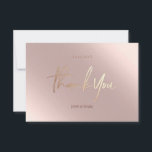 Vielen Dank Karten Imitate Foil Rosegold Postcard<br><div class="desc">Vielen Dank Custom Weddings Card ohne Fotos. Hochzeit Dankeschön Karten,  Elegant Moderne Kalligraphie Script Text Postkarten in Imitate rosa rosa rosegold metallischen Folie.</div>