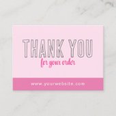 Vielen Dank Karten Qr-Code Logo Pink Business (Vorderseite)