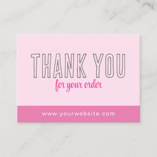 Vielen Dank Karten Qr-Code Logo Pink Business (Vorderseite)