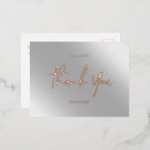 Vielen Dank Karten Real Foil Pink Silver (Vorderseite/Rückseite)