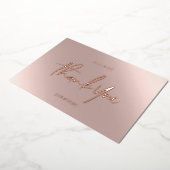 Vielen Dank Karten Real Foil Rosegold Pink (Gedreht)