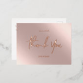 Vielen Dank Karten Real Foil Rosegold Postcard (Vorderseite/Rückseite)