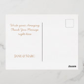Vielen Dank Karten Real Foil Rosegold Postcard (Rückseite)