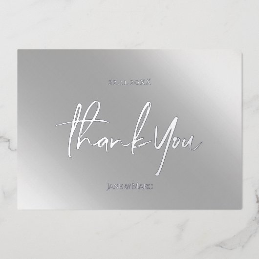 Vielen Dank Karten Real Foil Silver Gray (Vorderseite)
