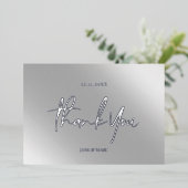 Vielen Dank Karten Real Foil Silver Gray (Stehend vorne)
