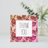 Vielen Dank Karten Schmetterlinge (Stehend Vorderseite)