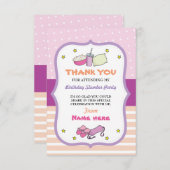 Vielen Dank Karten Slumber Party Geburtstag schlaf (Vorne/Hinten)