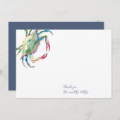 Vielen Dank Karten Watercolor Blue Crab (Vorne/Hinten)