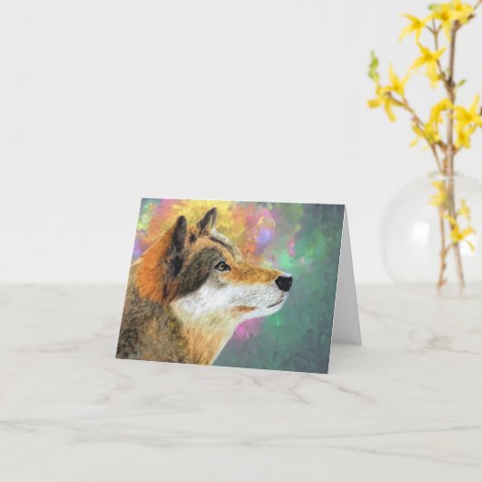 Vielen Dank Karten - Wolf Art (Gelbe Blume)