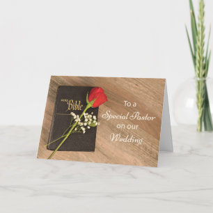 Vielen Dank, katholischer Pastor für Hochzeitsbibe Karte