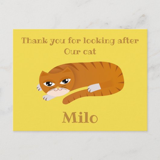 Vielen Dank, Katzensitter Postkarte (Vorderseite)