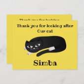 Vielen Dank, Katzensitter Postkarte (Vorne/Hinten)