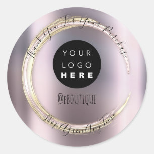 Vielen Dank Kauf Boutique Online-Logo Lila Runder Aufkleber