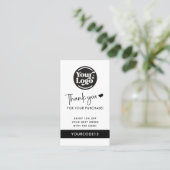 Vielen Dank Kauf Business Logo QR Code Händler Rabattkarte (Stehend Vorderseite)