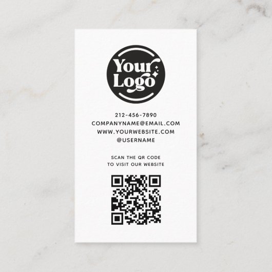 Vielen Dank Kauf Business Logo QR Code Händler Rabattkarte (Rückseite)