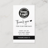 Vielen Dank Kauf Business Logo QR Code Händler Rabattkarte (Vorderseite)