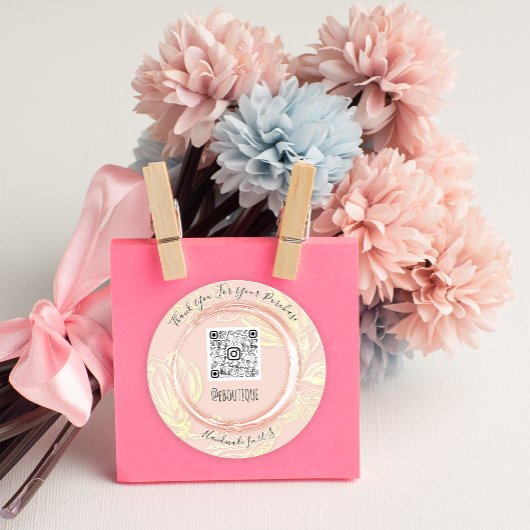 Vielen Dank Kauf Rose Eyelash QR-Logo-Logo Runder Aufkleber