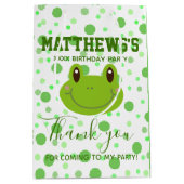Vielen Dank Kindergeburtstag Frog Theme Gefallen Mittlere Geschenktüte (Vorderseite)