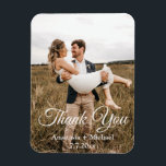 Vielen Dank, klassische Schrift, Hochzeitsskript-F Magnet<br><div class="desc">Vielen Dank,  klassische Schrift,  Land Hochzeit Foto , custom</div>