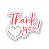 Vielen Dank, kleine Unternehmen Weihnachtsaufklebe Aufkleber (Vorderseite)