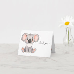 Vielen Dank, Koala Watercolor Card Karte